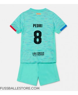 Günstige Barcelona Pedri Gonzalez #8 3rd trikot Kinder 2023-24 Kurzarm (+ Kurze Hosen)